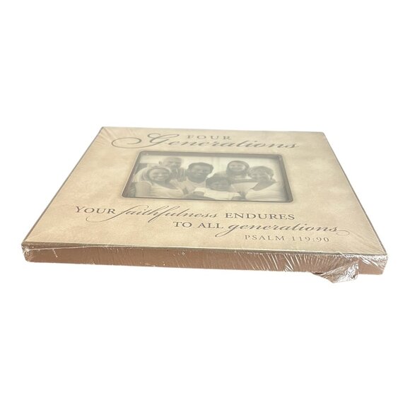 Four Generations Wooden Photo Frame Hold 5" X 7" Standing/Hanging Psalm 119:90 - Picture 4 of 4